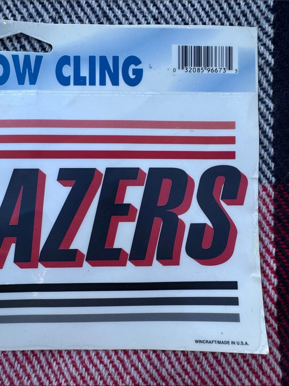 NWT Vintage PORTLAND TRAILBLAZERS WinCraft Sports Window Cling. Never used.